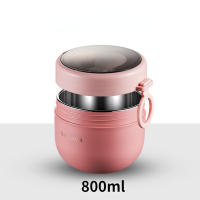 Mini termiline lõunakarbi toidukonteiner roostevabast terasest lusikaga vaakumtassiga supitass isoleeritud lõunakarp taza desayuno portatil