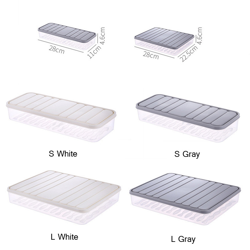 Virtuvės laikymo dėžė šaldytuvas konteineris skaidrus maistas šviežias laikymo tvarkyklė Kiaušinių kukuliai PP sandarios skardinės Rūšiavimo organizatorius