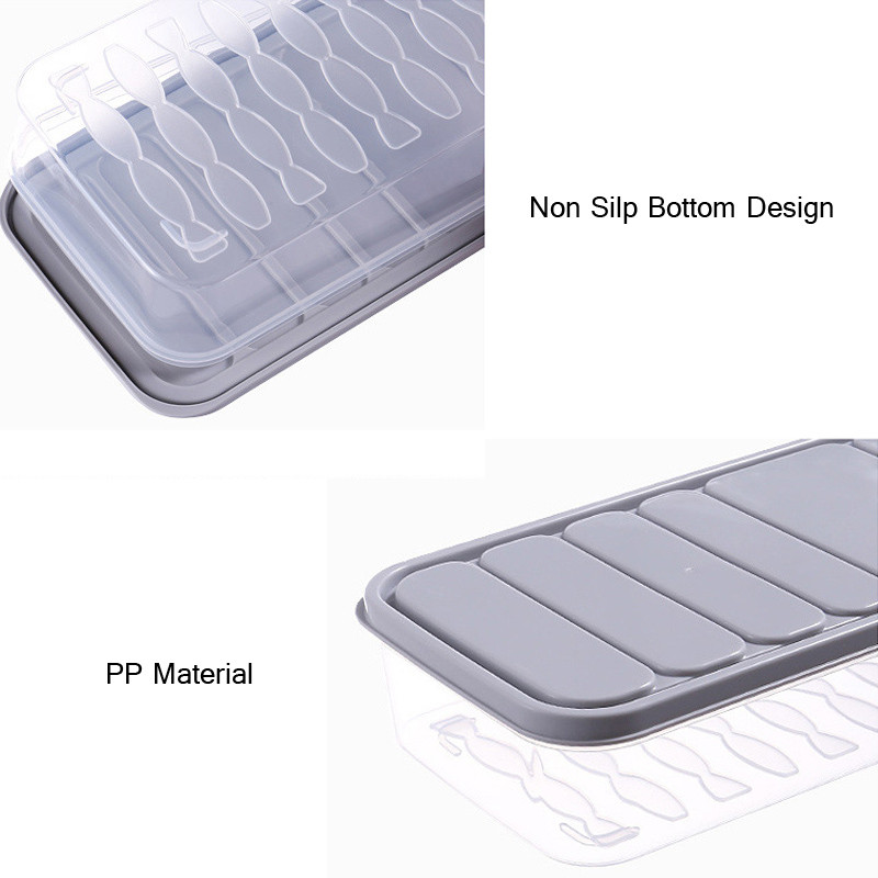 Virtuvės laikymo dėžė šaldytuvas konteineris skaidrus maistas šviežias laikymo tvarkyklė Kiaušinių kukuliai PP sandarios skardinės Rūšiavimo organizatorius