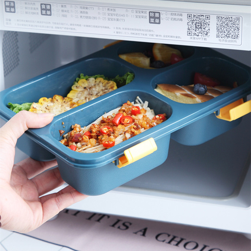 3/4 restiga plastikust lõunakarp lastele Suletud mikrolaineahjus õhtusöögitaldrik supikausiga köögitoidu säilitusnõuga