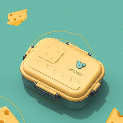 LunchBox Bento Box pentru copii Compartimente pentru lucrători de birou Microwae Încălzire Recipient pentru prânz Cutie pentru depozitarea alimentelor