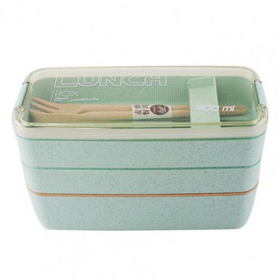 Držač za ručak od 900 ml Food Grade 3 sloja PP jednostavan za nošenje s odjeljkom za posuđe Posuda za ručak Potrepštine za kućanstvo