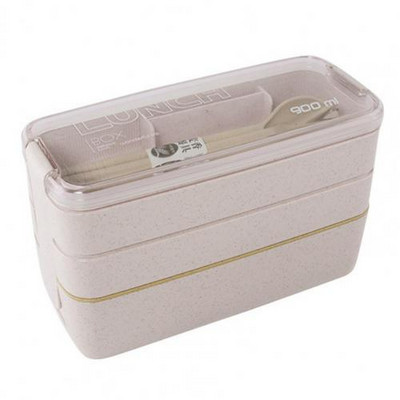 Držač za ručak od 900 ml Food Grade 3 sloja PP jednostavan za nošenje s odjeljkom za posuđe Posuda za ručak Potrepštine za kućanstvo