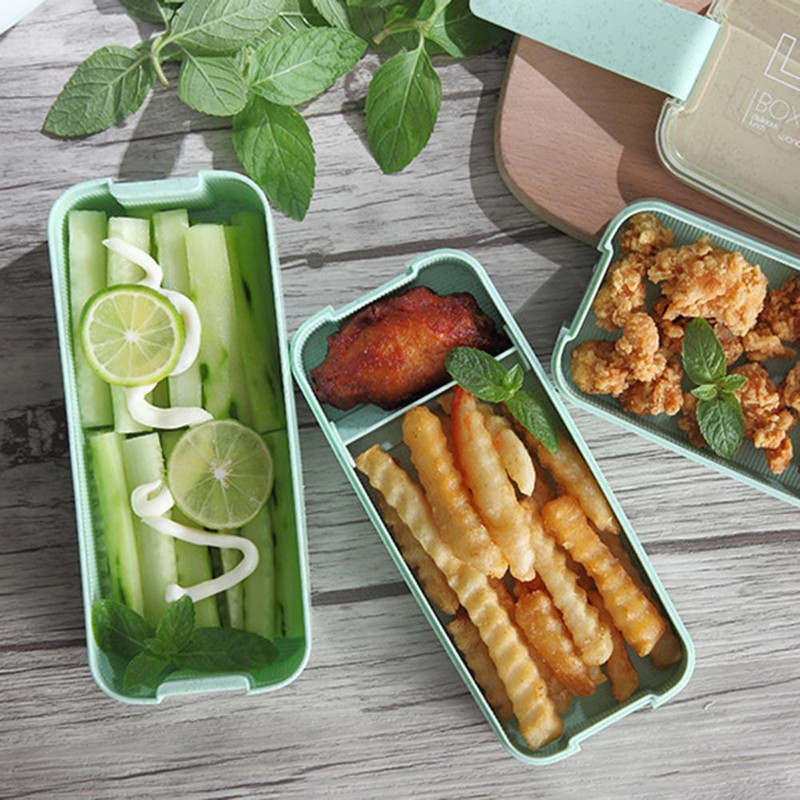 Držač za ručak od 900 ml Food Grade 3 sloja PP jednostavan za nošenje s odjeljkom za posuđe Posuda za ručak Potrepštine za kućanstvo
