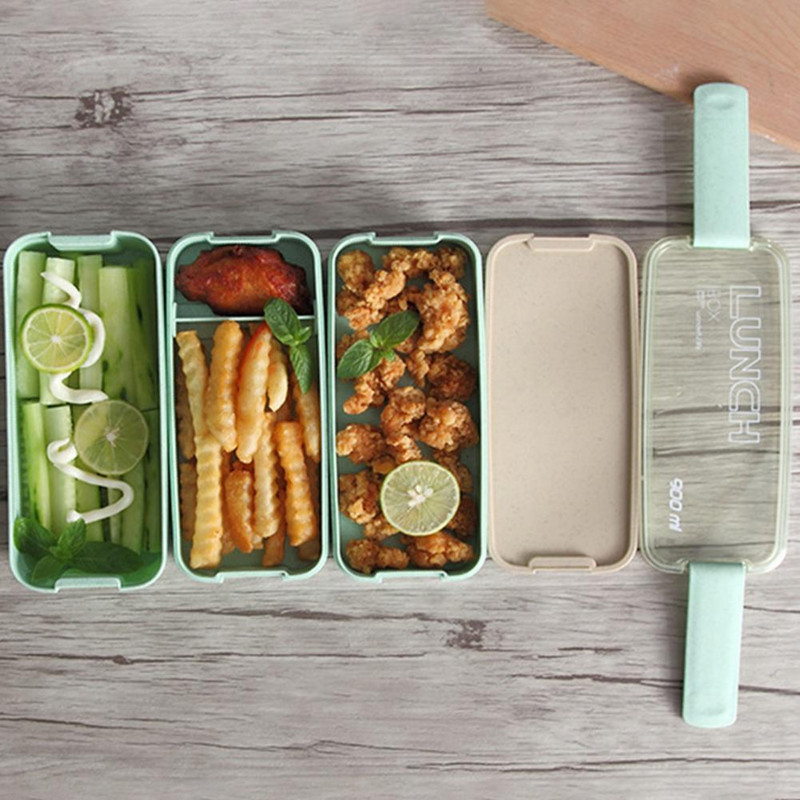 Držač za ručak od 900 ml Food Grade 3 sloja PP jednostavan za nošenje s odjeljkom za posuđe Posuda za ručak Potrepštine za kućanstvo