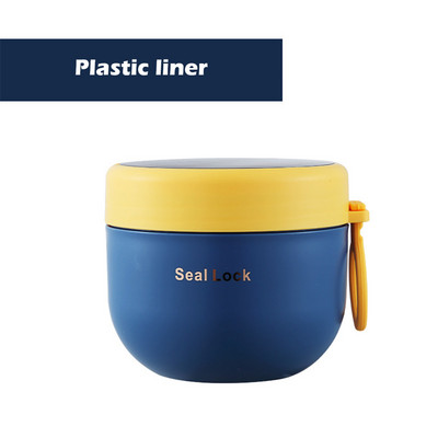 Šalica za zobene pahuljice od 600 ml Šalica za juhu Šalica za doručak s mlijekom Nepropusna posuda za hranu Prijenosna šalica za doručak od nehrđajućeg čelika sa žlicom