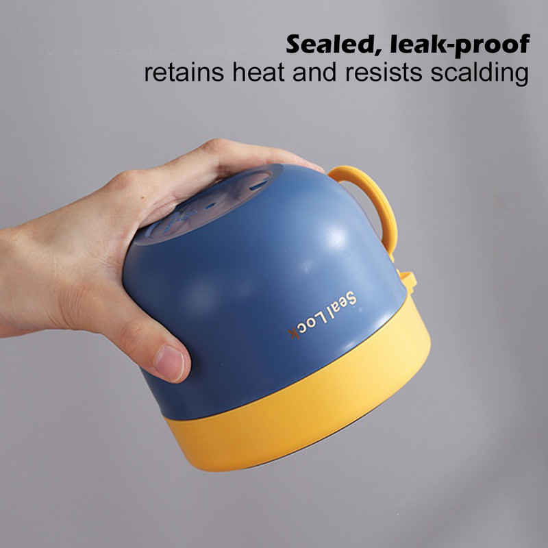 Šalica za zobene pahuljice od 600 ml Šalica za juhu Šalica za doručak s mlijekom Nepropusna posuda za hranu Prijenosna šalica za doručak od nehrđajućeg čelika sa žlicom