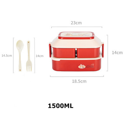 Crtana dječja kutija za ručak Slatki student Bento Kutije za ručak za mikrovalnu pećnicu Spremište za hranu s zasebnom kutijom Pribor za jelo za dječje kampiranje