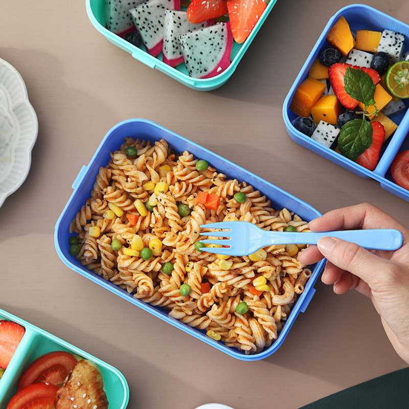 Zatvorene dječje kutije za ručak za čuvanje hrane Kutije velikog kapaciteta za pohranu obroka u mikrovalnoj pećnici za višekratnu upotrebu s ručkom za učenike
