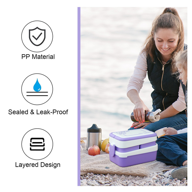 Zatvorene dječje kutije za ručak za čuvanje hrane Kutije velikog kapaciteta za pohranu obroka u mikrovalnoj pećnici za višekratnu upotrebu s ručkom za učenike