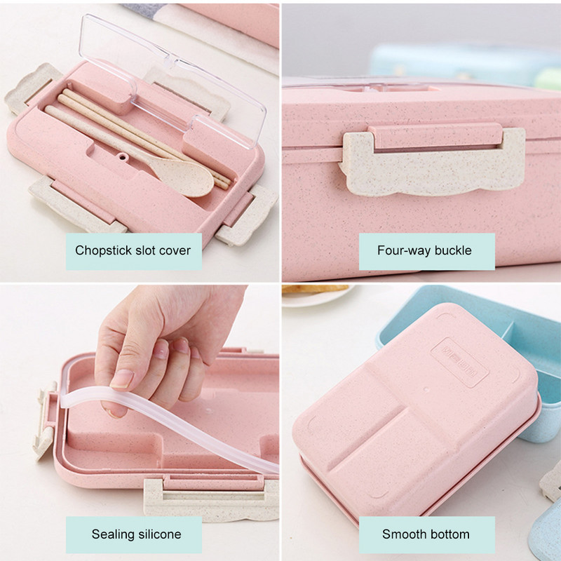 Κουτί μεσημεριανού γεύματος 1000ml Bento Box for School Kids Εργάτης γραφείου Θέρμανση φούρνου μικροκυμάτων Θέρμανση φρούτων Φαγητό Δοχείο Φορητό σερβίτσιο