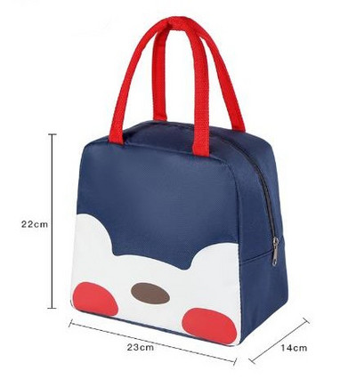 Paks alumiiniumfooliumist lõunakarbi kott multikas veekindel Oxfordi riidest söögikott kaasaskantav lõunasöögikott pikniku kott