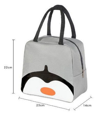 Paks alumiiniumfooliumist lõunakarbi kott multikas veekindel Oxfordi riidest söögikott kaasaskantav lõunasöögikott pikniku kott