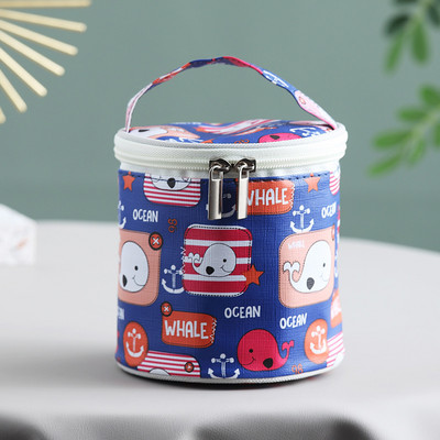 Silindriline isolatsiooniga lõunakott paksendatud alumiiniumfooliumist supiveetass ümmargused kotid välipikniku jahuti toidu termiline ämber