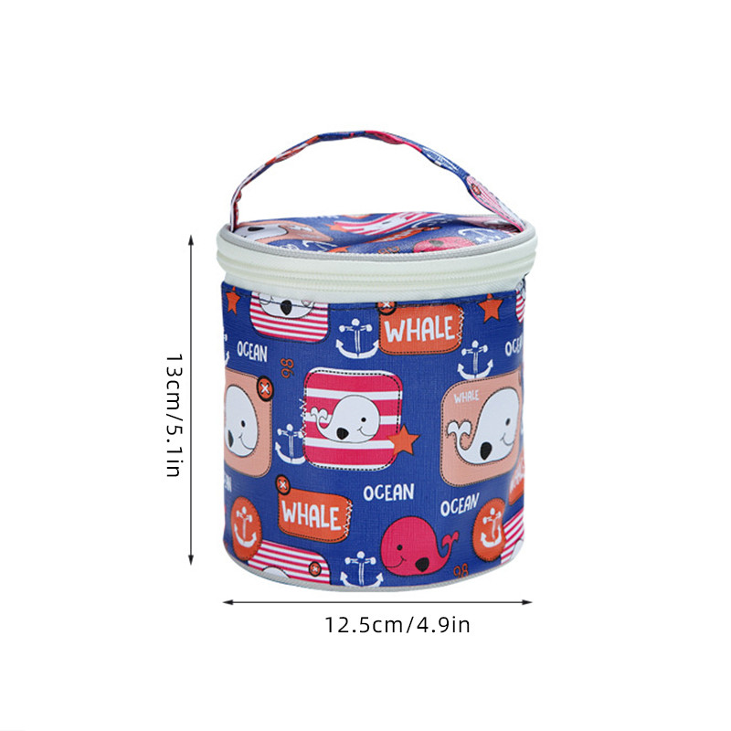 Silindriline isolatsiooniga lõunakott paksendatud alumiiniumfooliumist supiveetass ümmargused kotid välipikniku jahuti toidu termiline ämber