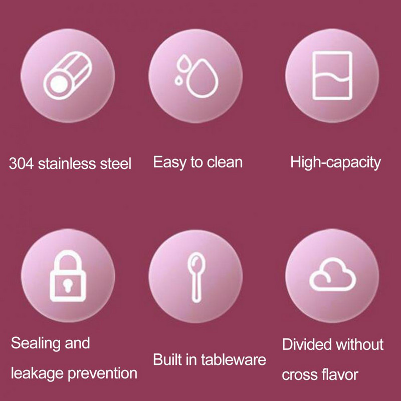 800 ml priešpiečių dėžutė, nepralaidi sandari, didelės talpos Bento dėžutė su padažo dėžute, kasdienio naudojimo priešpiečių dėžutė su indais