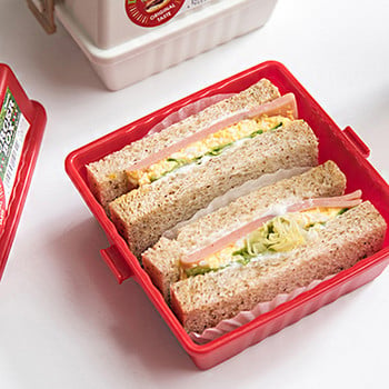 Japanese Square PP Sandwich Box Κουτιά μεσημεριανού γεύματος Φορητά Bento Box Φαγητό δοχεία χάμπουργκερ Οργανωτή αποθήκευσης Αξεσουάρ κουζίνας