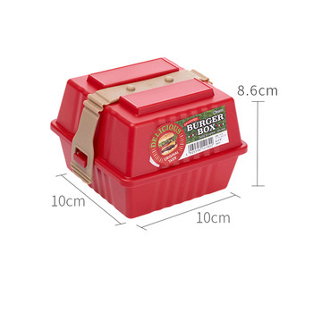 Japanese Square PP Sandwich Box Κουτιά μεσημεριανού γεύματος Φορητά Bento Box Φαγητό δοχεία χάμπουργκερ Οργανωτή αποθήκευσης Αξεσουάρ κουζίνας