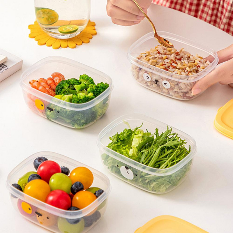 Maisto laikymo konteineris skaidrus be kvapo mikrobangų dėžutė, labai sandari maisto Bento dėžutė šaldiklio maisto laikymo dėžutė virtuvei