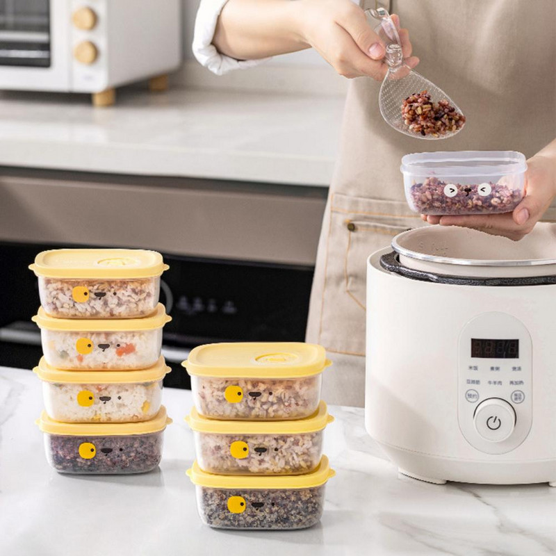 Maisto laikymo konteineris skaidrus be kvapo mikrobangų dėžutė, labai sandari maisto Bento dėžutė šaldiklio maisto laikymo dėžutė virtuvei