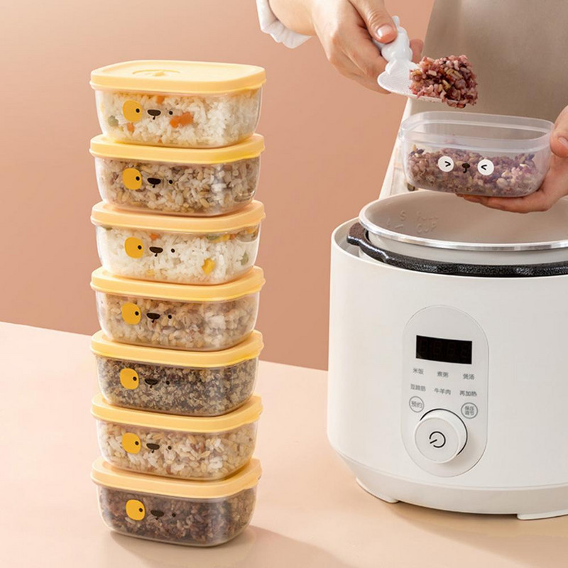 Maisto laikymo konteineris skaidrus be kvapo mikrobangų dėžutė, labai sandari maisto Bento dėžutė šaldiklio maisto laikymo dėžutė virtuvei