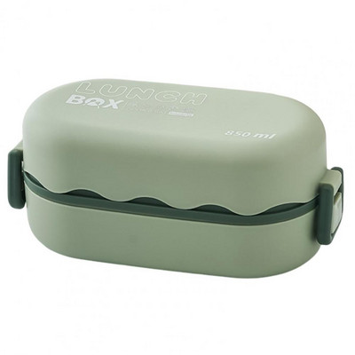 Naudinga dulkėms atspari „Bento Box“ dvigubo sluoksnio priešpiečių dėžutė, skirta studentams gaivinti, nešiojamas „Bento“ pietų dėklas su stalo įrankių šaukštu