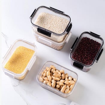 Полезна кутия за храна Удебелен устойчив на течове PET Трапезария Кухня Хладилник Контейнер за съхранение на храна