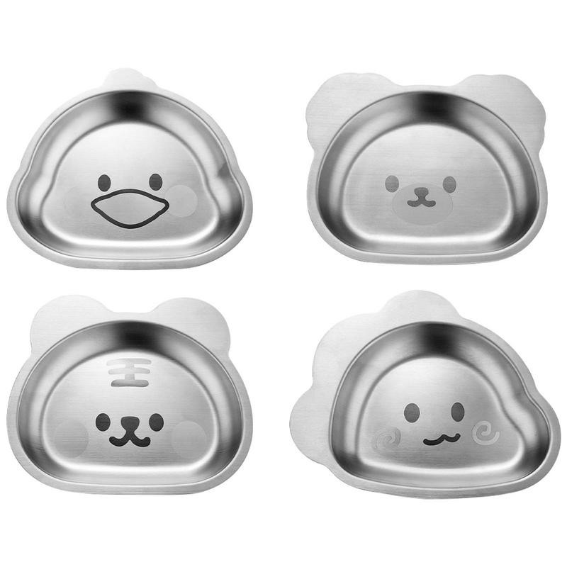Posuda od nehrđajućeg čelika za malu djecu Crtani pladanj s hranom Tanjur za blagovanje Zdjela za malu djecu Posuda za večeru Tanjur za hranu Zdjela za užinu Dječji tanjur za hranjenje