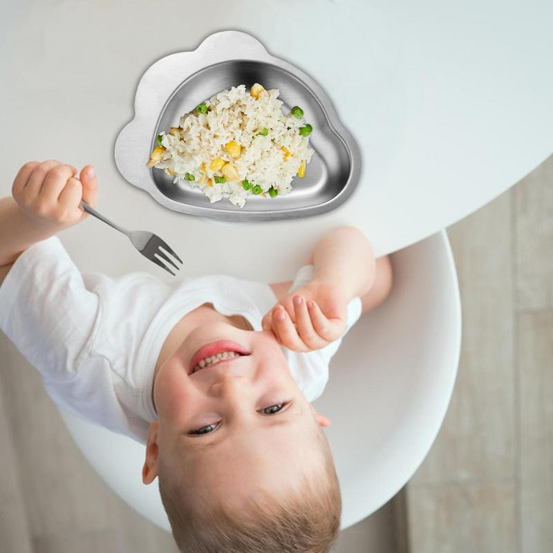 Posuda od nehrđajućeg čelika za malu djecu Crtani pladanj s hranom Tanjur za blagovanje Zdjela za malu djecu Posuda za večeru Tanjur za hranu Zdjela za užinu Dječji tanjur za hranjenje