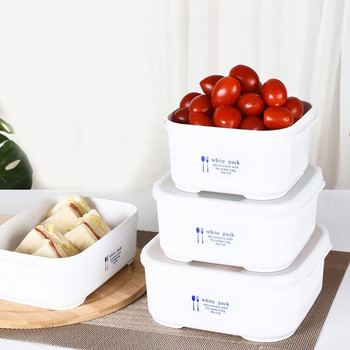 Μη τοξικό Χρηματοκιβώτιο Ορθογώνιο/Τετράγωνο Bento Κουτί μεσημεριανού γεύματος στεγανό Δοχείο συντήρησης τροφίμων Crisper Επιτραπέζια σκεύη προμήθειες κουζίνας