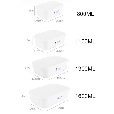 Mittetoksiline ohutu ristküliku/ruudukujuline Bento lõunakarp lekkekindel toiduainete säilituskonteiner, krõbedad lauanõud, köögitarbed