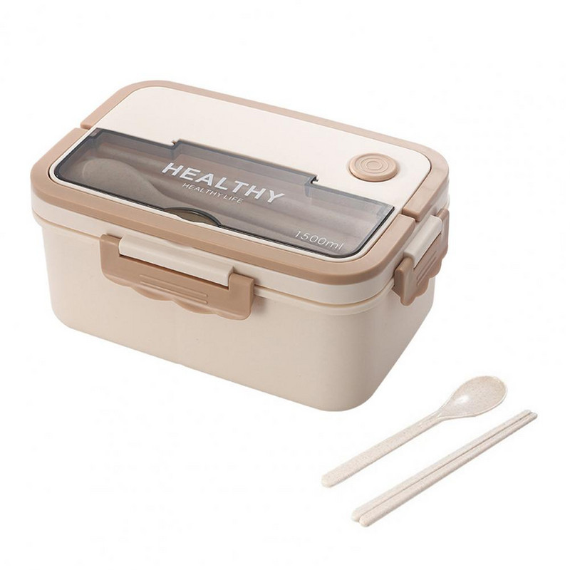 1 komplekt Tugev Bento Box lekkekindel lõunasöögikarp Tolmukindel kaas einekonteiner värskena säiliv lõunasöögikonteiner