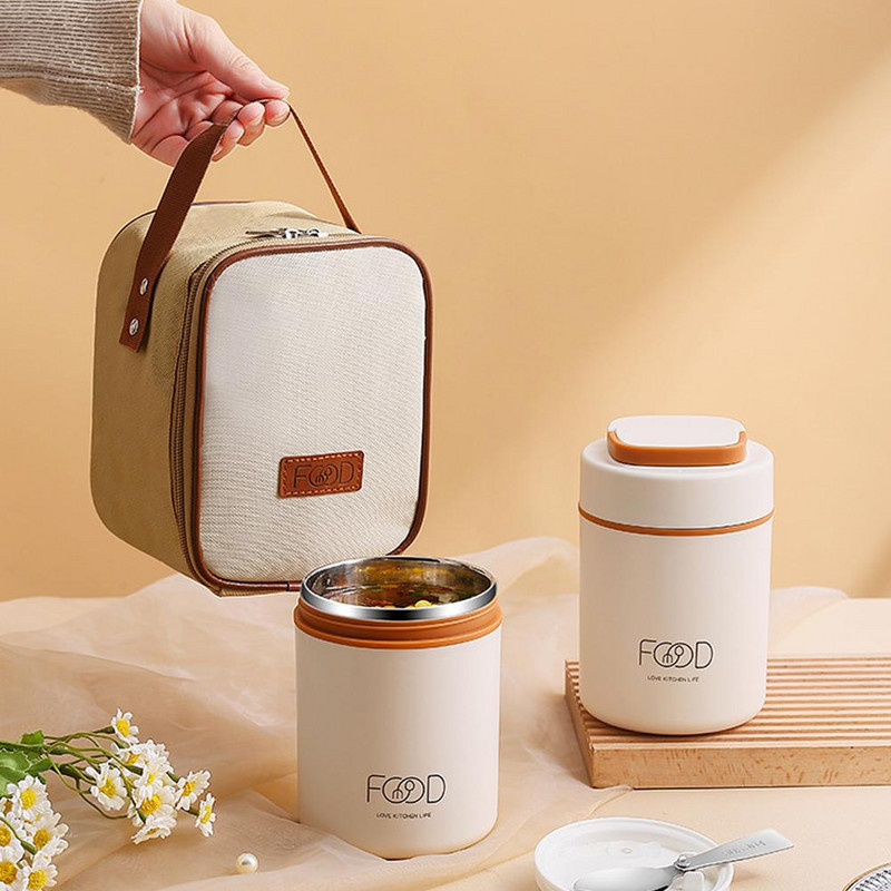 Maisto terminis stiklainis, izoliuotas sriubos puodelis, termosas, nerūdijančio plieno priešpiečių dėžutės termosas, šiltas mokyklinio amžiaus vaikams, vaikams