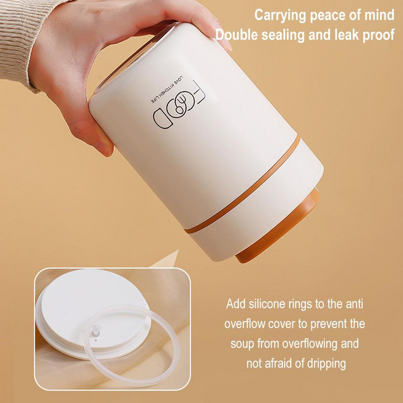 Maisto terminis stiklainis, izoliuotas sriubos puodelis, termosas, nerūdijančio plieno priešpiečių dėžutės termosas, šiltas mokyklinio amžiaus vaikams, vaikams