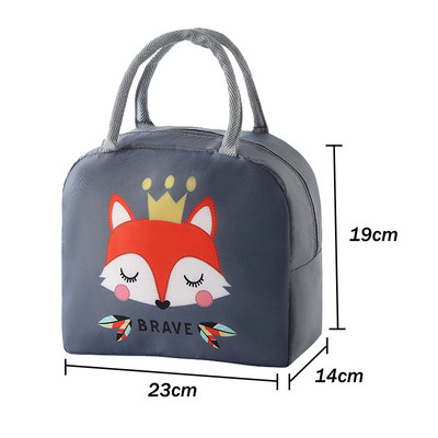 Kaasaskantav isoleeritud termiline pikniku toidu lõunakoti karp Multikas Toit Toit Värske jahutuskottide kott Naistele Tüdrukutele Lastele Lastele Kingitus