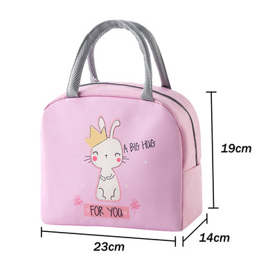 Kaasaskantav isoleeritud termiline pikniku toidu lõunakoti karp Multikas Toit Toit Värske jahutuskottide kott Naistele Tüdrukutele Lastele Lastele Kingitus