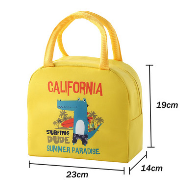 Kaasaskantav isoleeritud termiline pikniku toidu lõunakoti karp Multikas Toit Toit Värske jahutuskottide kott Naistele Tüdrukutele Lastele Lastele Kingitus