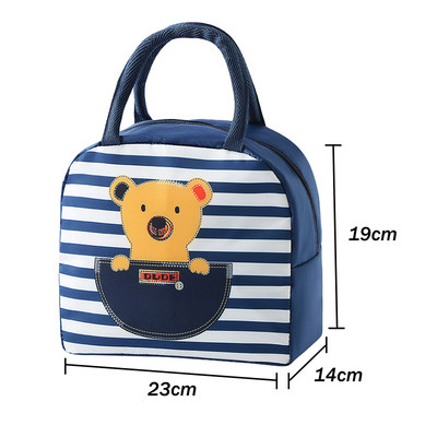 Kaasaskantav isoleeritud termiline pikniku toidu lõunakoti karp Multikas Toit Toit Värske jahutuskottide kott Naistele Tüdrukutele Lastele Lastele Kingitus