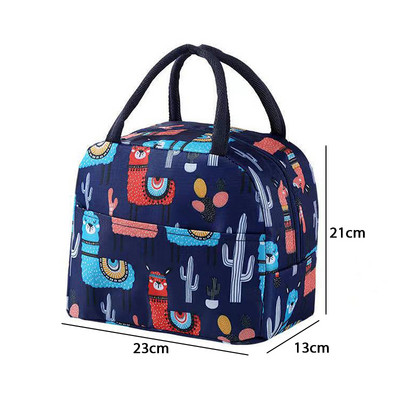 Kaasaskantav isoleeritud termiline pikniku toidu lõunakoti karp Multikas Toit Toit Värske jahutuskottide kott Naistele Tüdrukutele Lastele Lastele Kingitus