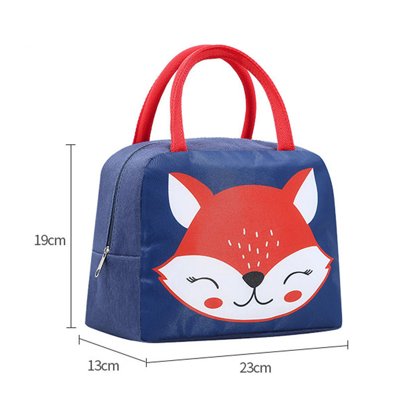 Kaasaskantav isoleeritud termiline pikniku toidu lõunakoti karp Multikas Toit Toit Värske jahutuskottide kott Naistele Tüdrukutele Lastele Lastele Kingitus