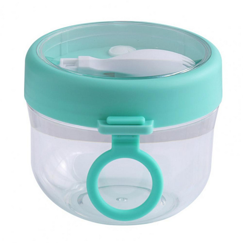 Staklenka zobi za noćenje s poklopcem Mini žlica s prstenastom ručkom za mikrovalnu pećnicu za hranu Prijenosni doručak Šalica za sojino mlijeko Šalica za salatu od jogurta