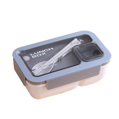 850/1100 ML Kutija za ručak otporna na prašinu Poklopac Dizajn odjeljka Studenti Prijenosna Bento kutija sa žlicom Štapići za svakodnevnu upotrebu