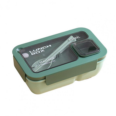 850/1100 ML Kutija za ručak otporna na prašinu Poklopac Dizajn odjeljka Studenti Prijenosna Bento kutija sa žlicom Štapići za svakodnevnu upotrebu