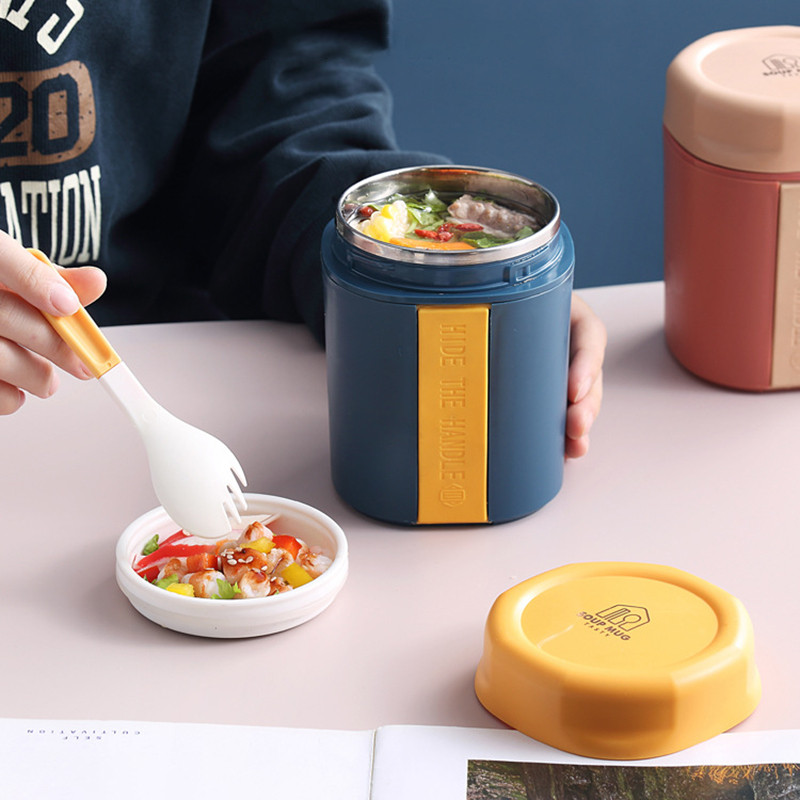 560 ml sriubos puodelio izoliacinė priešpiečių dėžutė nerūdijančio plieno maisto talpyklos izoliacinė taurė termoso butelis nešiojamas biuro darbuotojas vaikams