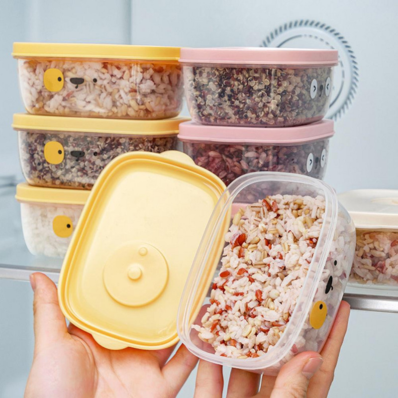 Bezpečné potraviny Bento Box Mraznička Úložný box na potraviny Chladnička Organizér Nádoba na potraviny Podlhovastý tvar pre domácnosť