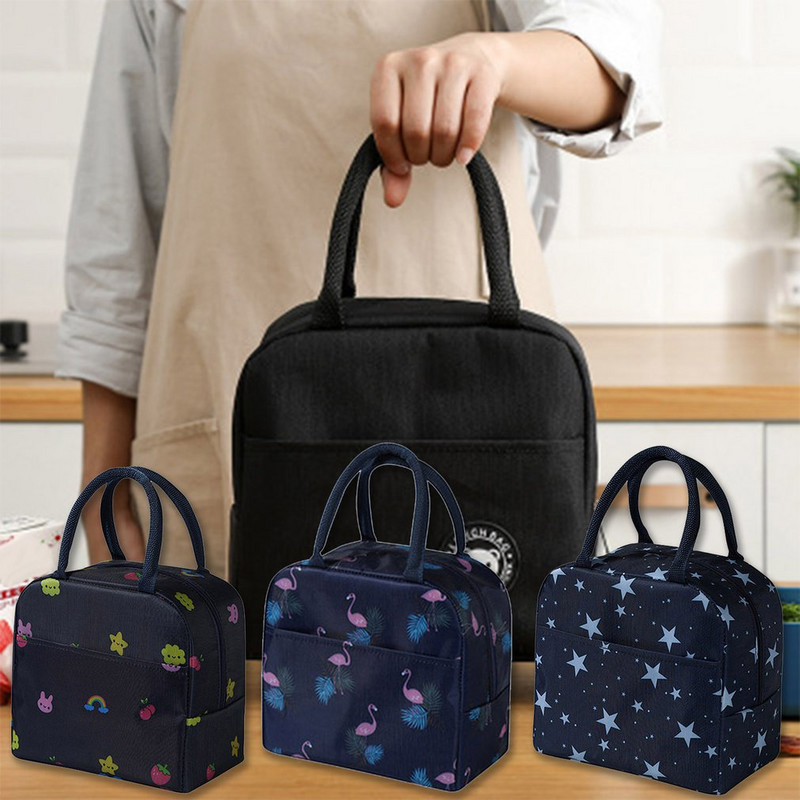 Kaasaskantav piknikukäekott Lõunasöökott Soojusisolatsiooniga lõunasöögikarbiga kandekott Bento kott Lõunasöögikonteiner Toidu hoiukoht Toate Toidukotid