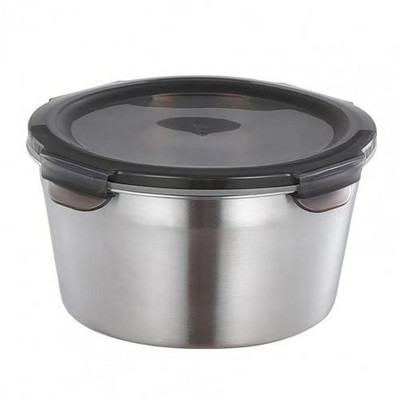 400ml/600ml/1100ml/2100ml Bol de prânz Strat dublu cu suprafață netedă Capac etanșat Bol din oțel inoxidabil anti-rugină pentru tacâmuri de bucătărie