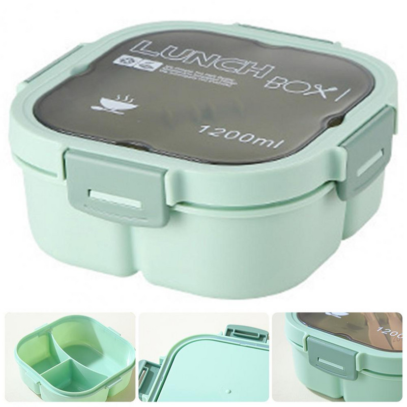 Dizajn brave za kutiju za ručak za hranu. Studentska bento kutija velikog kapaciteta, otporna na toplinu. Dječja posuda za hranu. Trgovina ručak