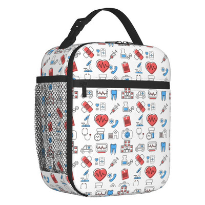 Smiješna medicinska sestra izolirana torba za ručak za piknik na otvorenom, dojenje Nepropusni toplinski hladnjak Bento kutija, žene, djeca