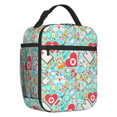 Smiješna medicinska sestra izolirana torba za ručak za piknik na otvorenom, dojenje Nepropusni toplinski hladnjak Bento kutija, žene, djeca